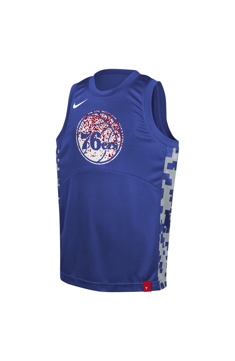 Nike Youth Nike Royal Philadelphia 76ers Courtside Starting Five Team Jersey, Alternate, color, Royal