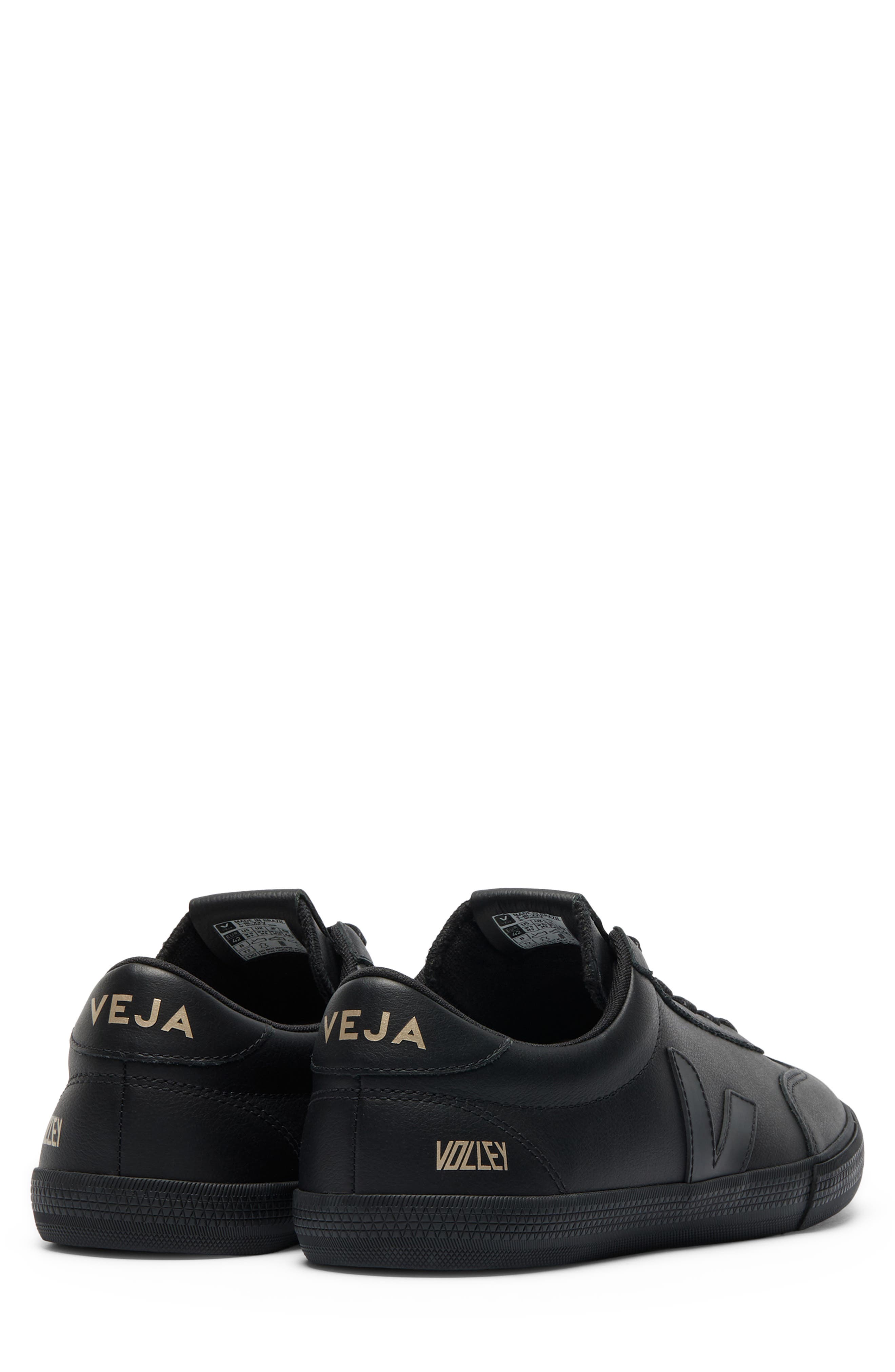 Veja Volley Leather Sneaker, Alternate, color, Full Black