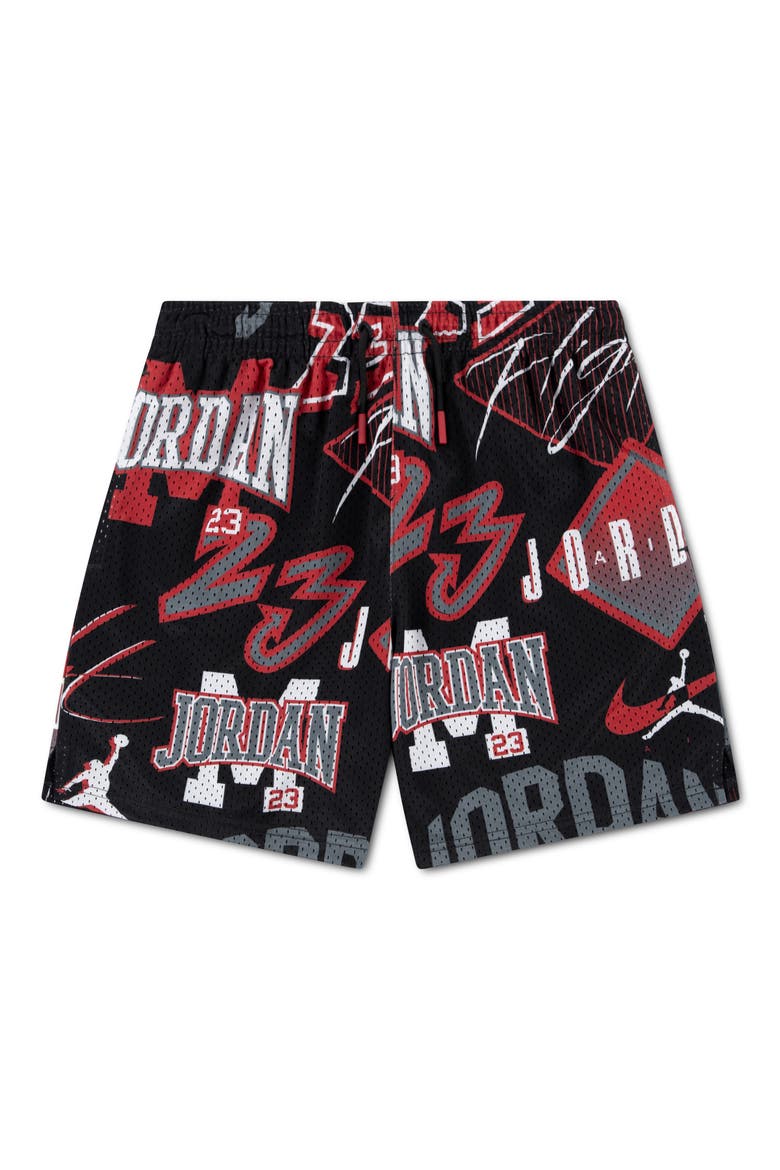 Kids' MJ Dynasty Mesh Basketball Shorts, Main, color, BLACK