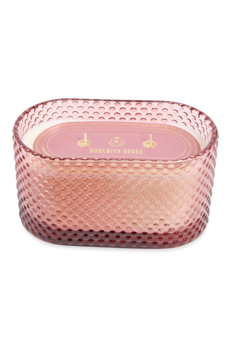 Sandalwood Rectangular Studded Candle, Alternate, color, BOHEMIAN ROUGE