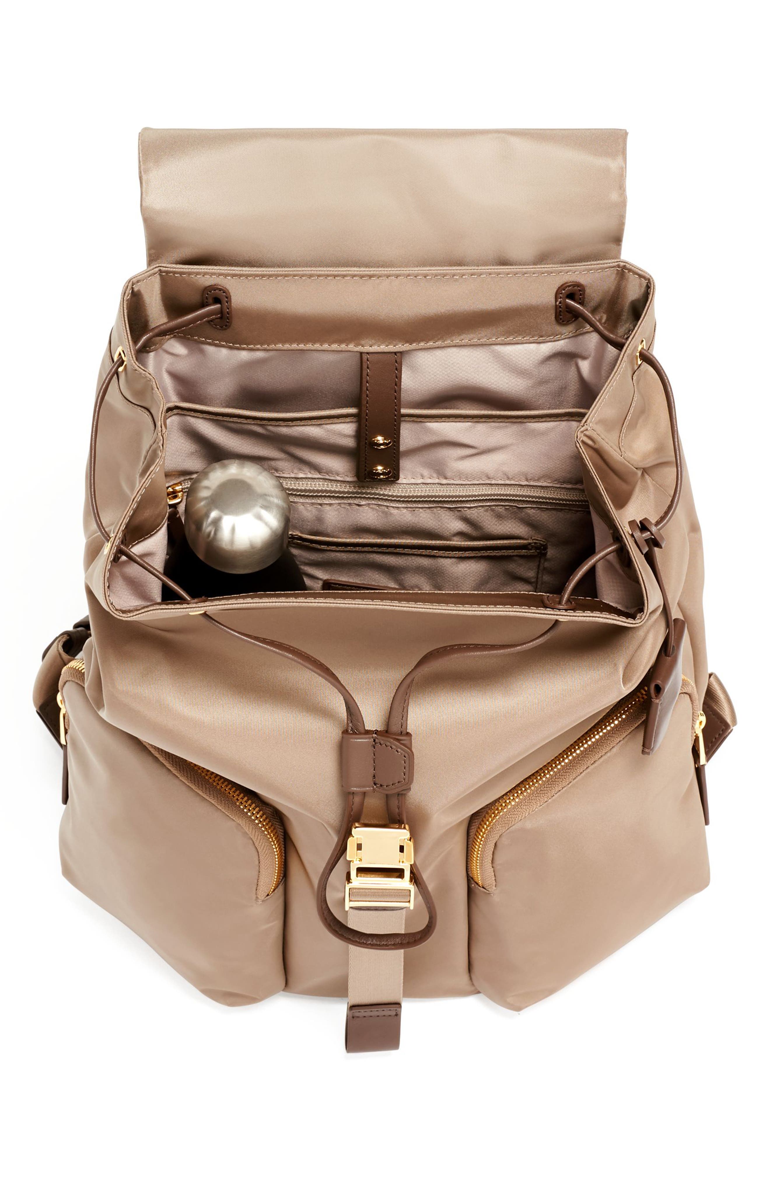 Rivas Nylon Backpack, Alternate, color, FOSSIL
