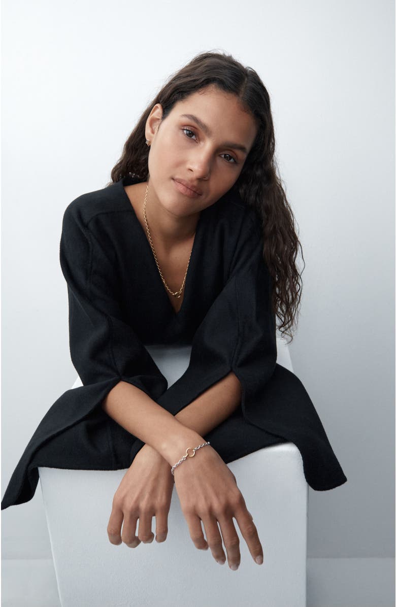 Otiumberg Sterling Silver and 14kt Gold Vermeil Eternal Link up Bracelet, Alternate, color, Silver