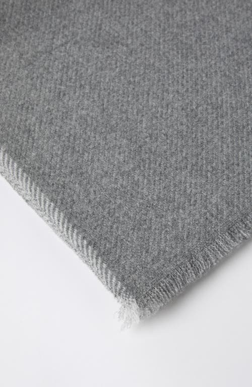 Brunello Cucinelli Cashmere Diagonal Scarf In Gray