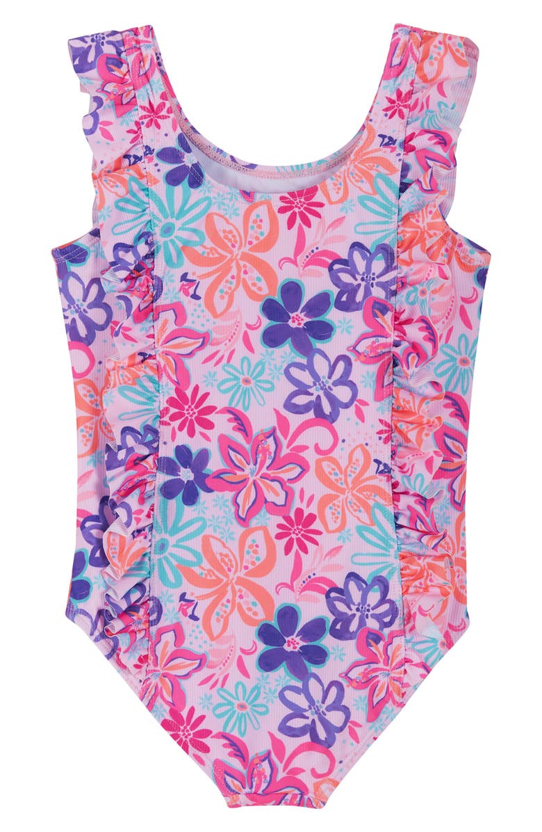 Andy & Evan Kids' Beach Icon Ruffle One-Piece Swimsuit, Alternate, color, 