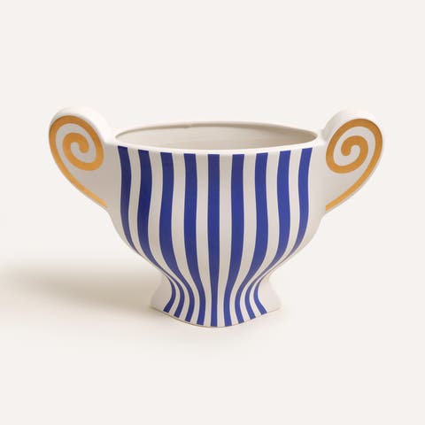 Longhu Ceramic Vase 9" Artisan Accent