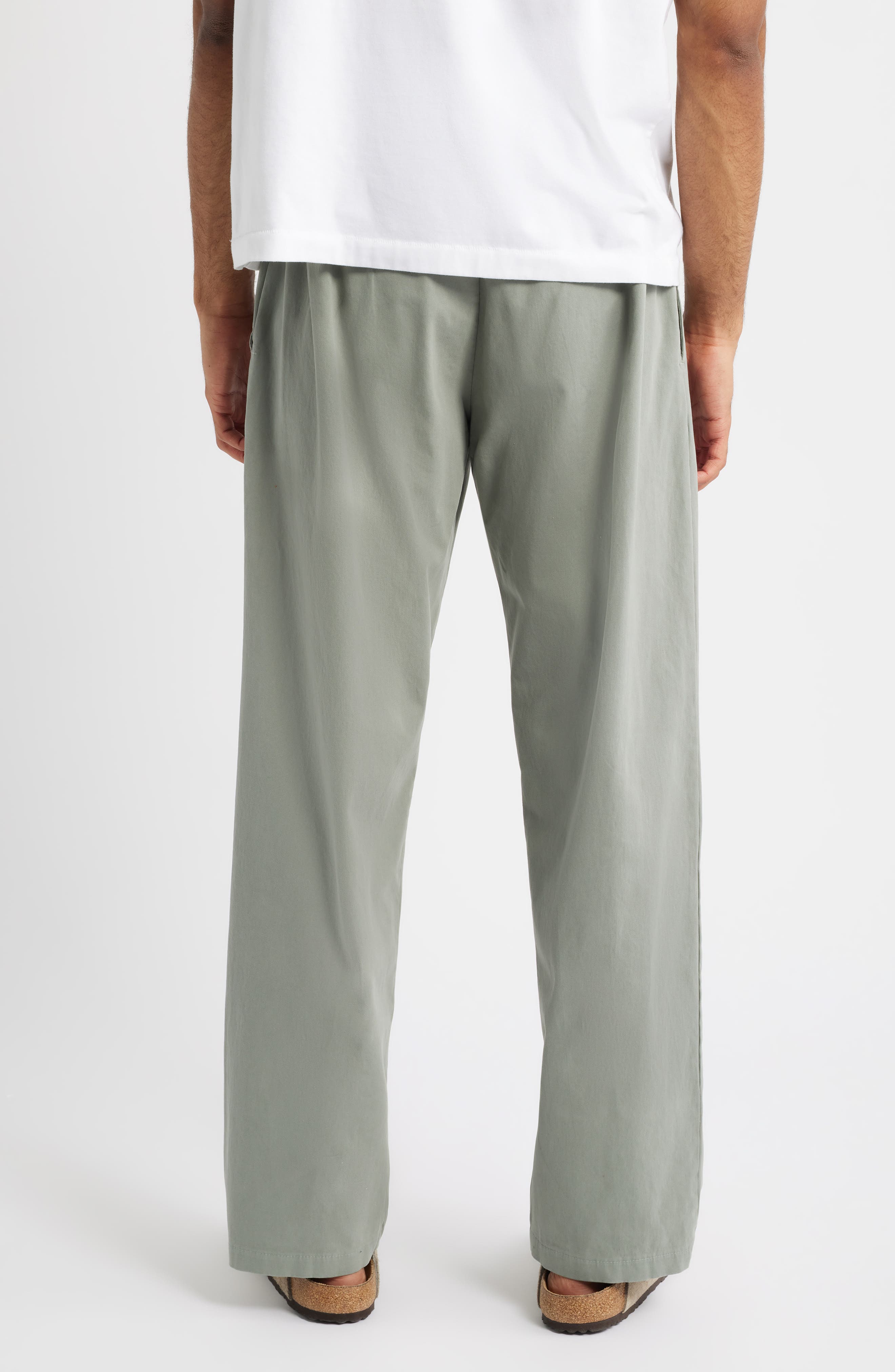 Standard Cotton Stretch Poplin Drawstring Slacker Pants - image 2
