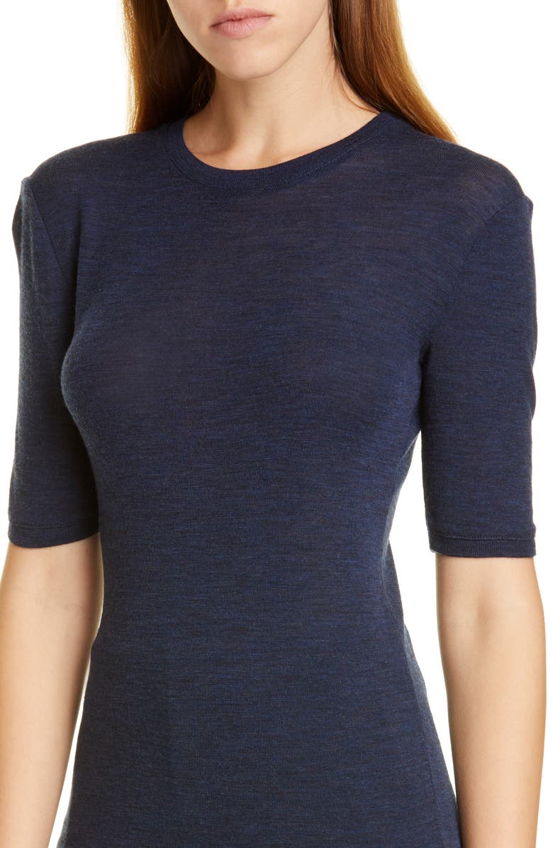 Vince Elbow Sleeve Wool Tee, Alternate, color,