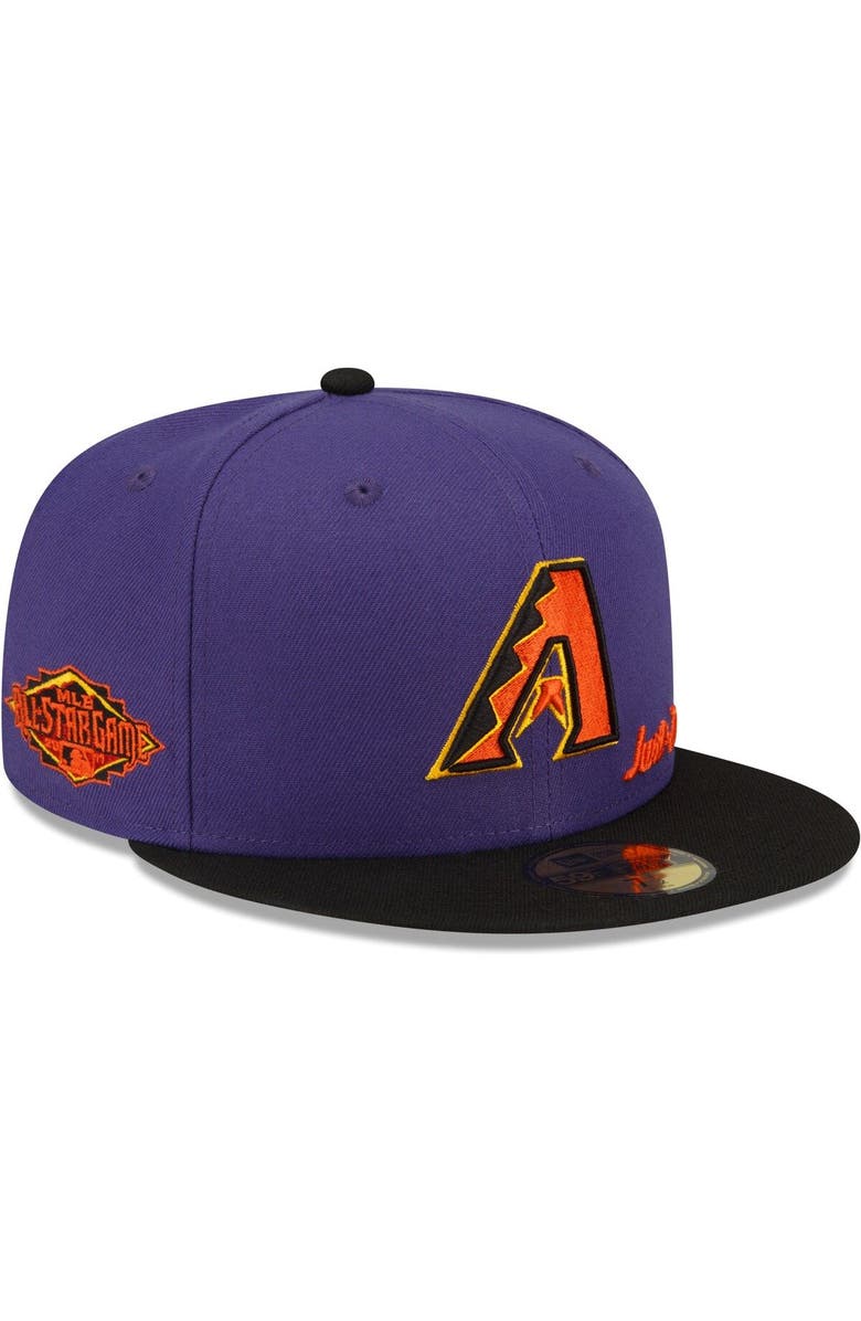 New Era Men's New Era x Just Don Purple Arizona Diamondbacks 59FIFTY Fitted Hat, Alternate, color,