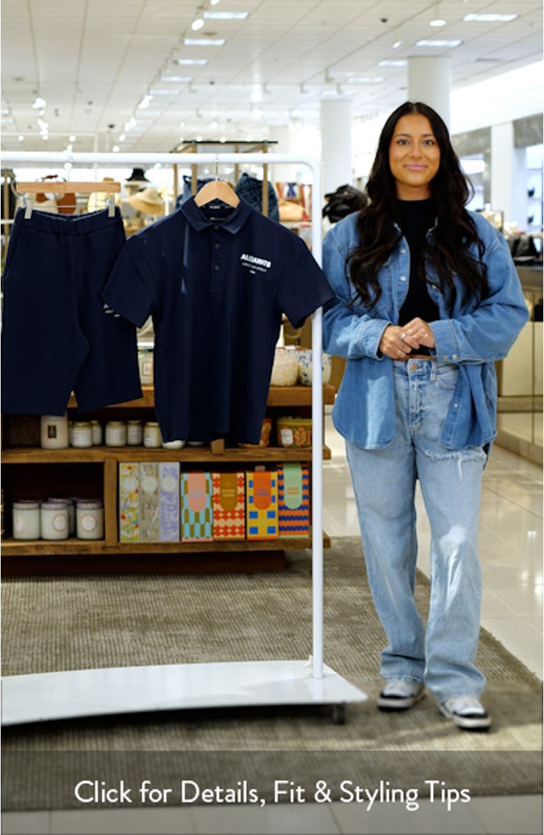 Kids' Oversize Polo & Knit Shorts Set, sales video thumbnail