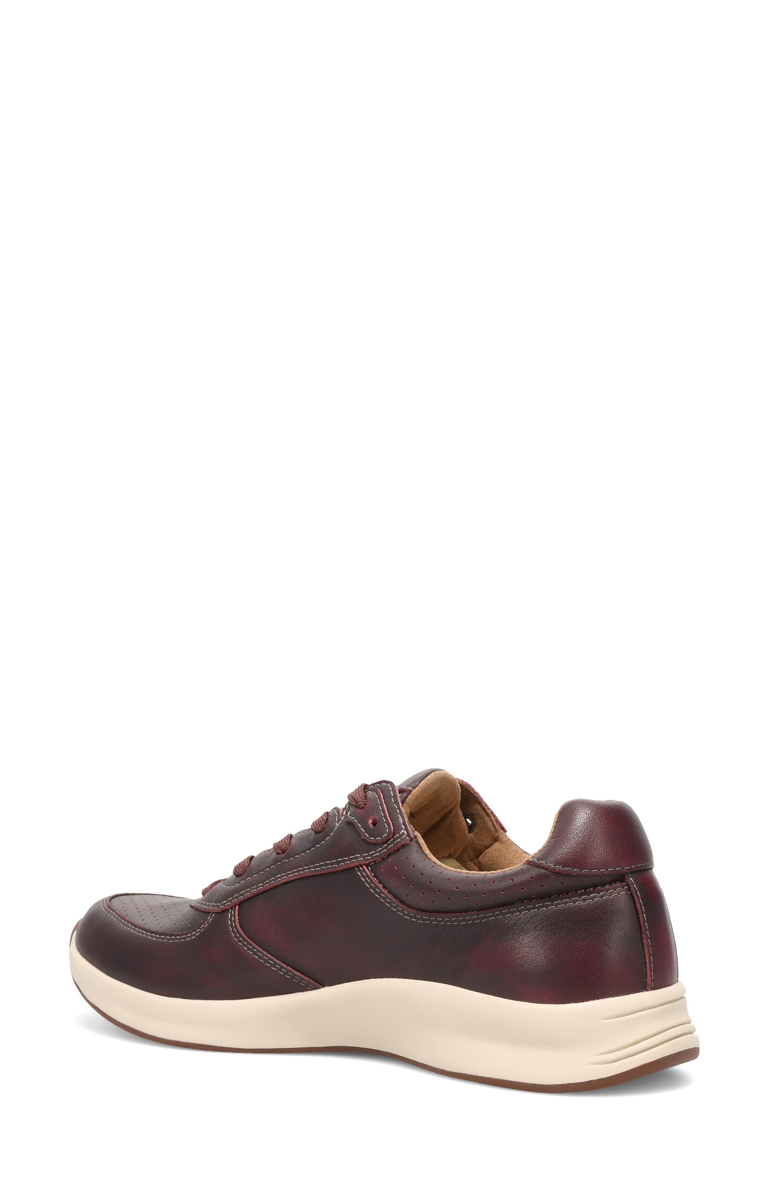Delta Leather Sneaker, Alternate, color, MERLOT