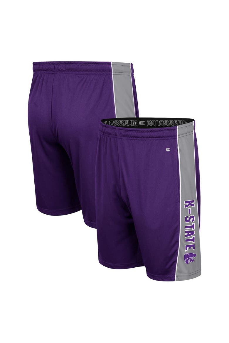 Men's Colosseum Purple Kansas State Wildcats Panel Shorts, Main, color, Purple