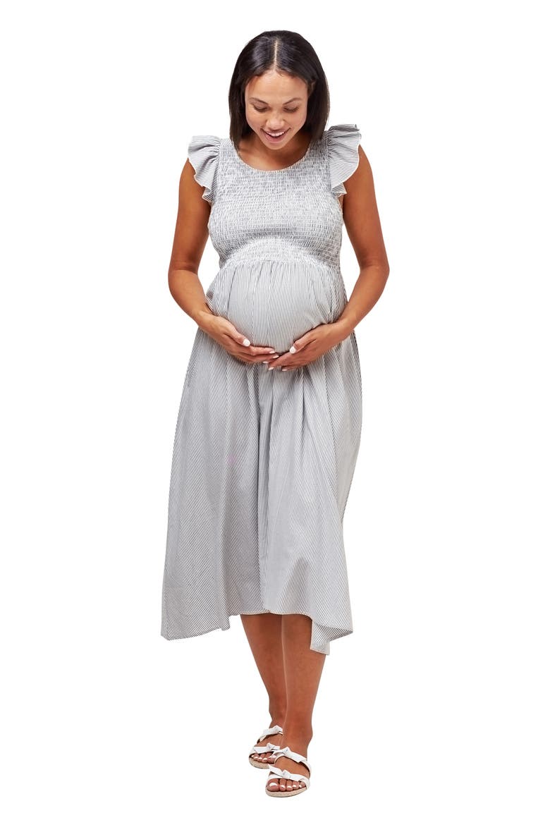 Harper Smocked Dress, Alternate, color, MICROSTRIPE