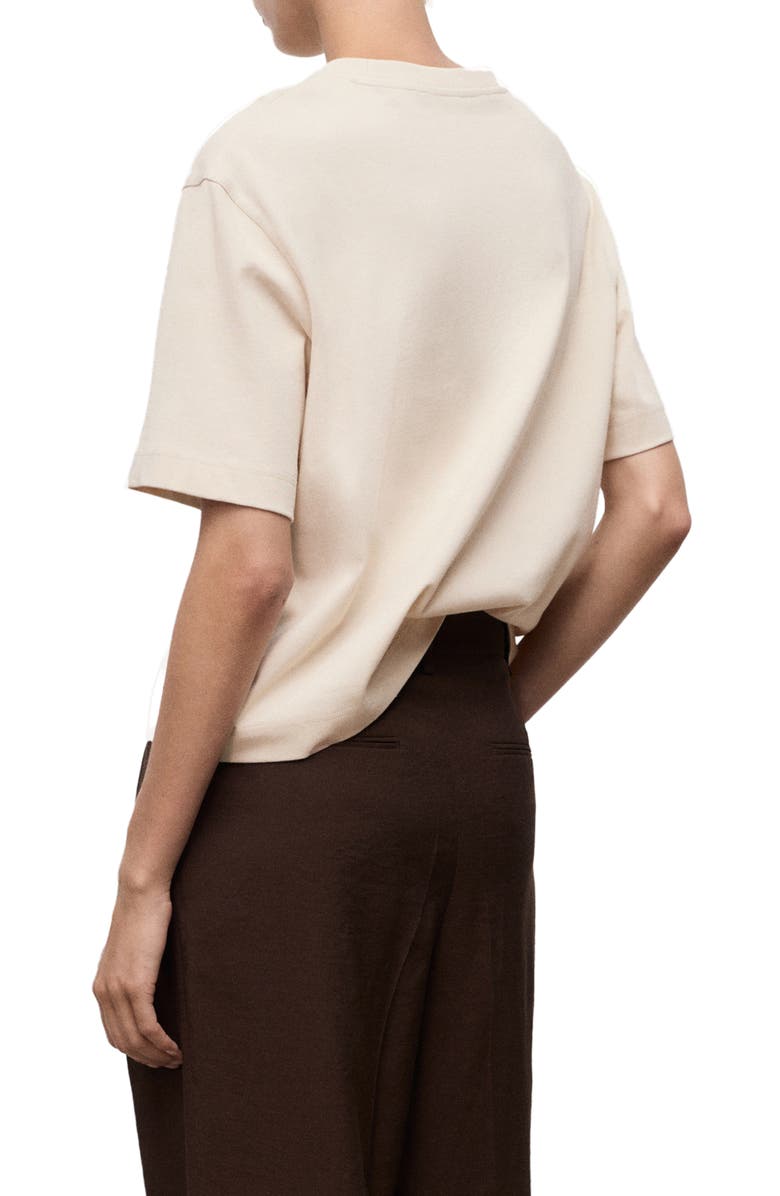 MANGO Oversize Cotton T-Shirt, Alternate, color, Light/ Pastel Grey