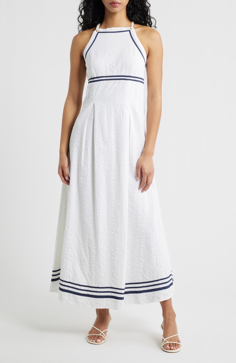 Saylor Caspian Sleeveless Maxi Dress, Main, color, White