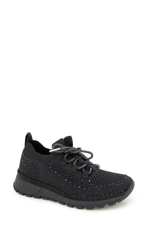 Kacey Rhinestone Knit Sneaker (Women)