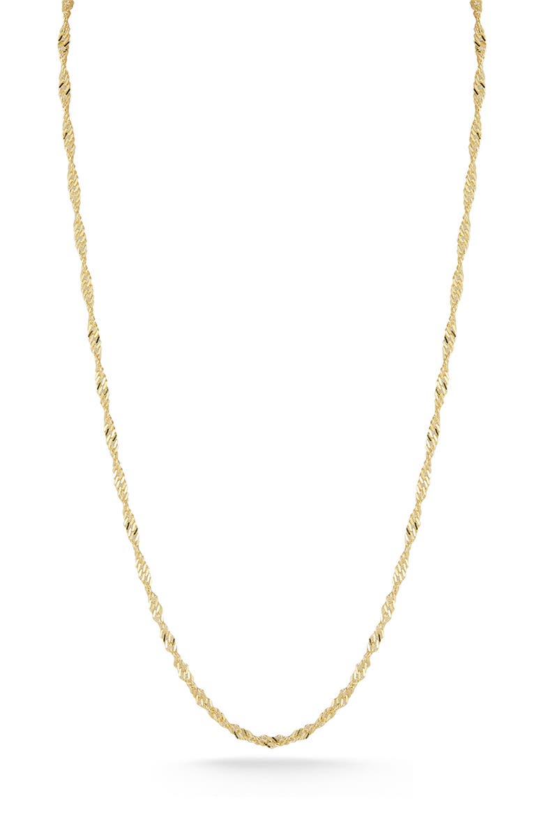 GLAZE JEWELRY Gold Vermeil Twisted Chain Necklace, Main, color, 
