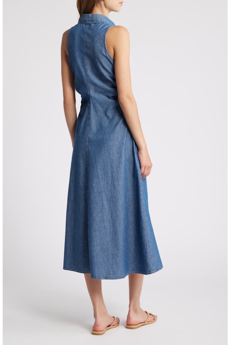 Adri Sleeveless Denim Midi Shirtdress, Alternate, color, OPEN BLUE