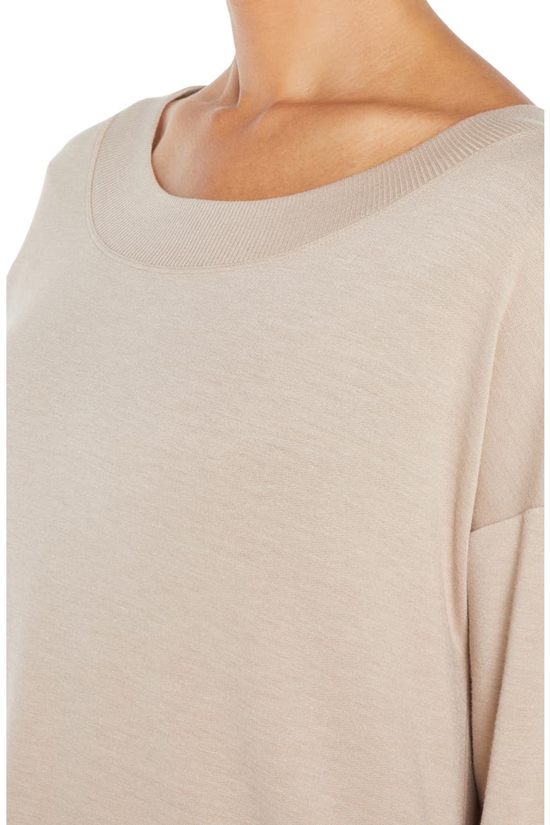 Myla Keyhole French Terry Pullover, Alternate, color, EGRET