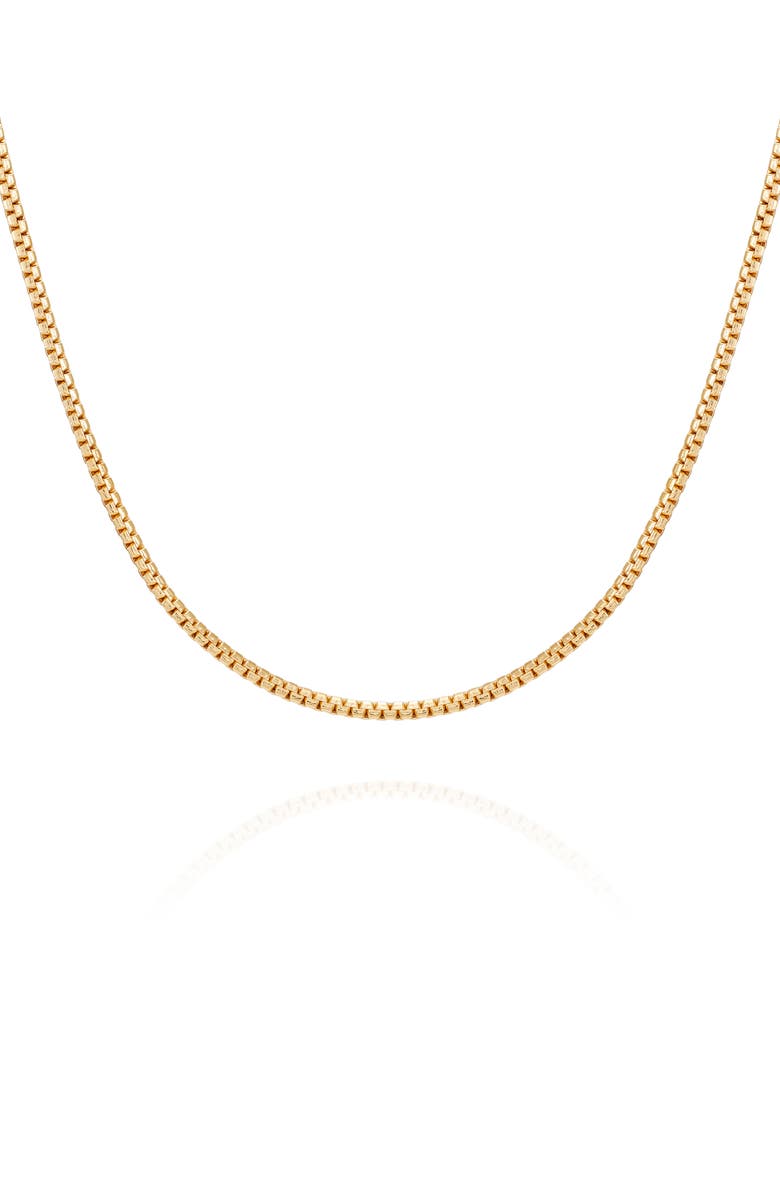 Vince Camuto Box Chain Necklace, Main, color, Goldtone