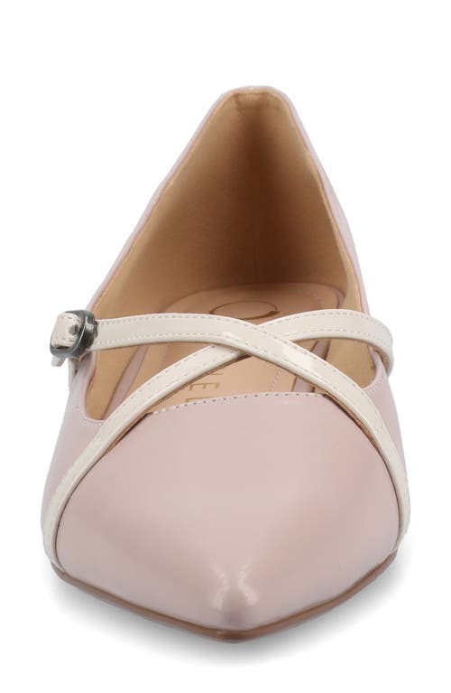 Journee Collection Women's Camby Crisscross Strap Pointed Toe Flats In Lilac