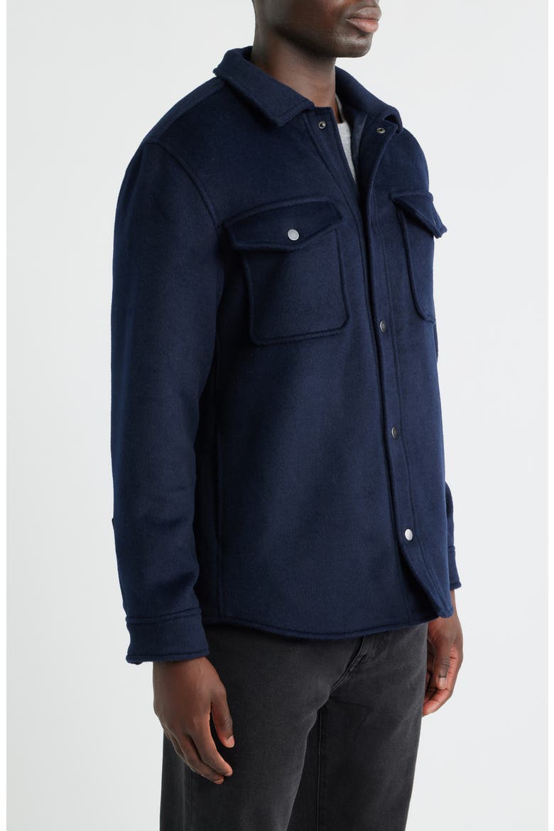 Wool Blend Shirt Jacket, Alternate, color, NAVY STILL