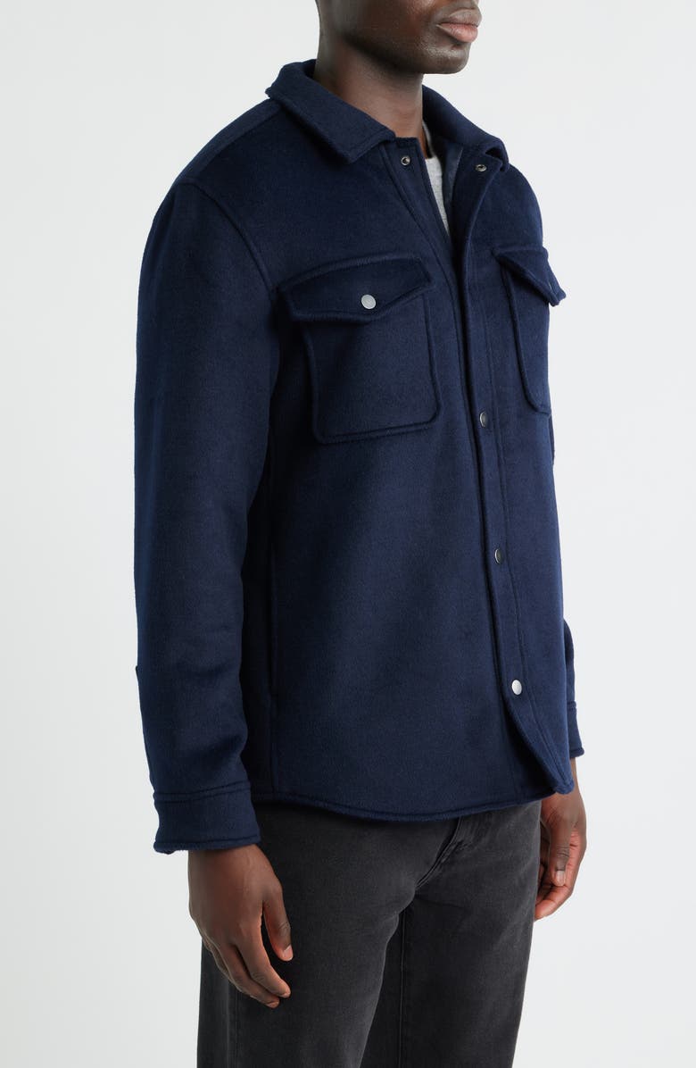 Nordstrom Wool Blend Shirt Jacket, Alternate, color, Navy Still