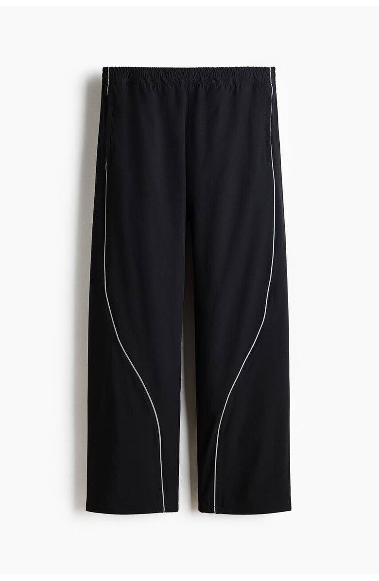 H&M Relaxed Fit Track Pants, Main, color, Black