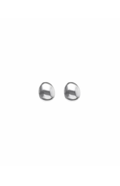 Silver-Tone Sphere Earrings