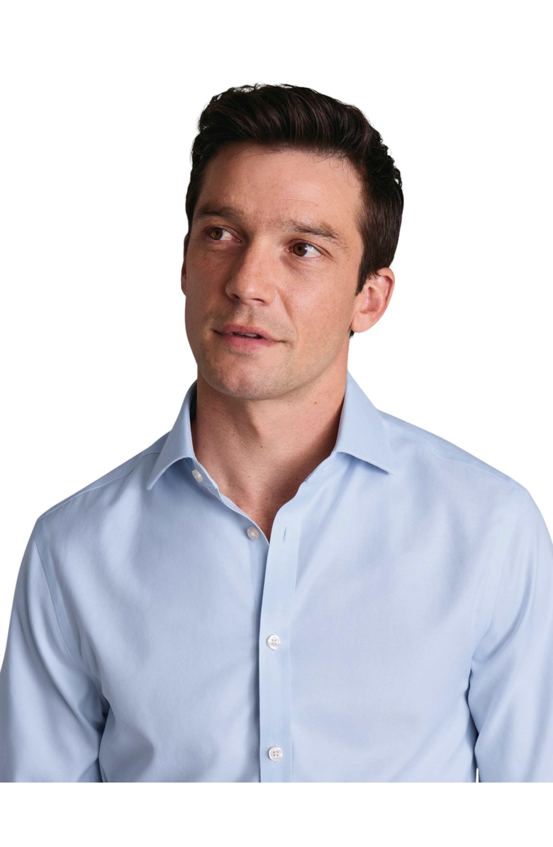 Charles Tyrwhitt Non-Iron Twill Cutaway Collar Shirt, Alternate, color, Ice Blue