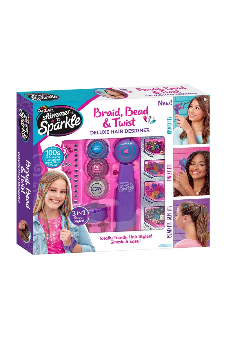 Shimmer N Sparkle Braid Bead And Twist Deluxe Hair Designer, Main, color, Multicolored