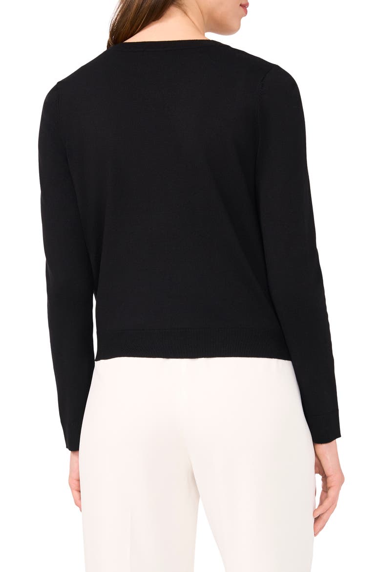 V-Neck Cardigan, Alternate, color, RICH BLACK