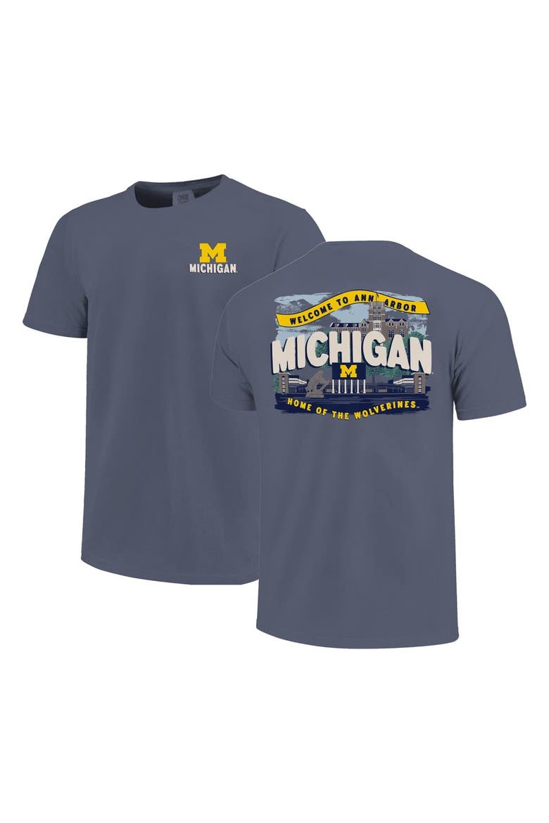 Youth  Navy Michigan Wolverines Local Campus Scene T-Shirt, Alternate, color, Navy