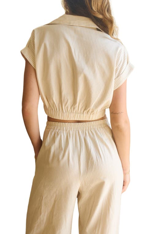 BLU PEPPER BLU PEPPER CROPPED STRIPE TOP