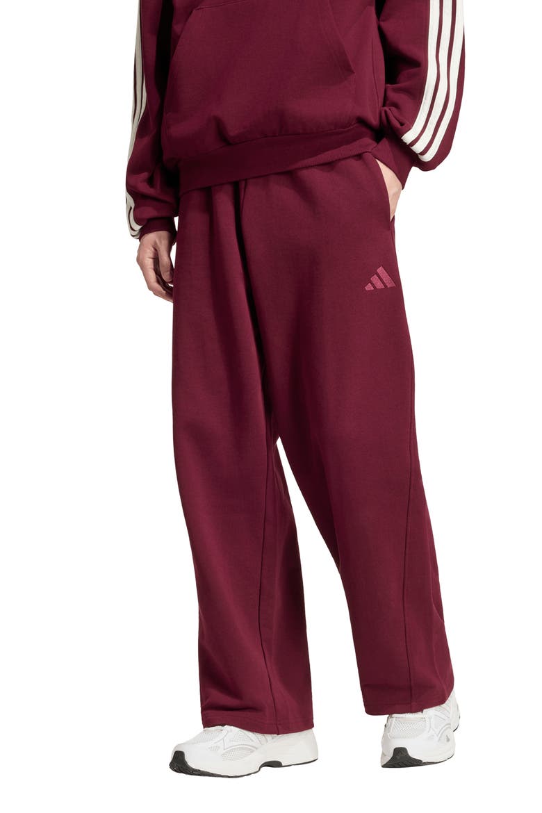 Wide Leg Sweatpants, Main, color, MAROON