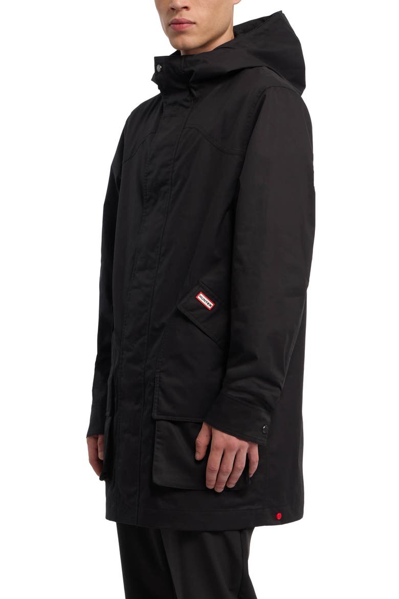 Downing Hooded Rain Jacket, Alternate, color, BLACK