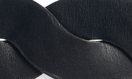 Isabel Marant Zigza Woven Leather Belt In Black/silver Bksi