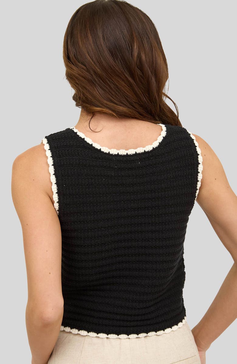 Blu Pepper Contrast Trim Knit Top, Alternate, color, 