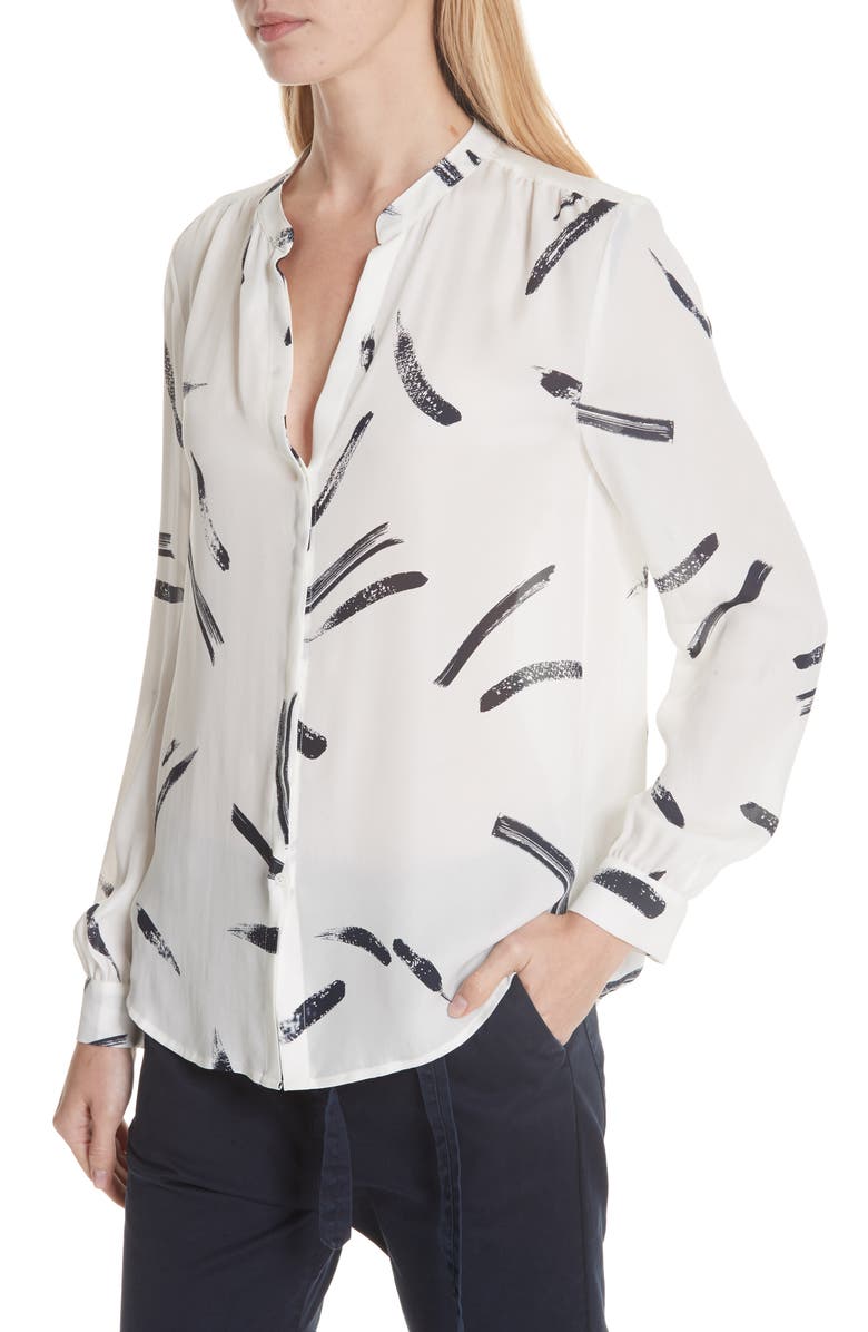 Joie Mintee Print Silk Blouse, Alternate, color, 