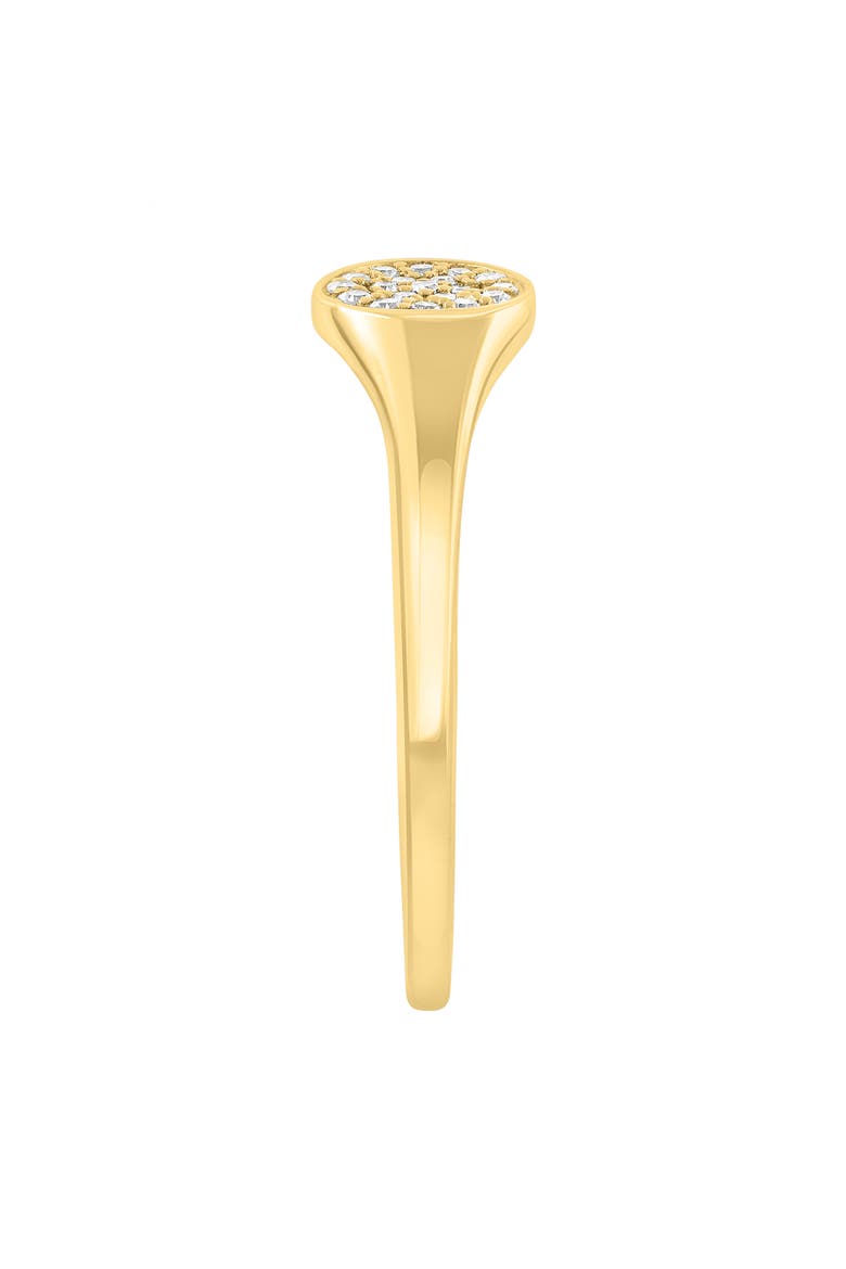 Diamond Pavé Signet Ring - 0.06ct., Alternate, color, GOLD/ DIAMOND