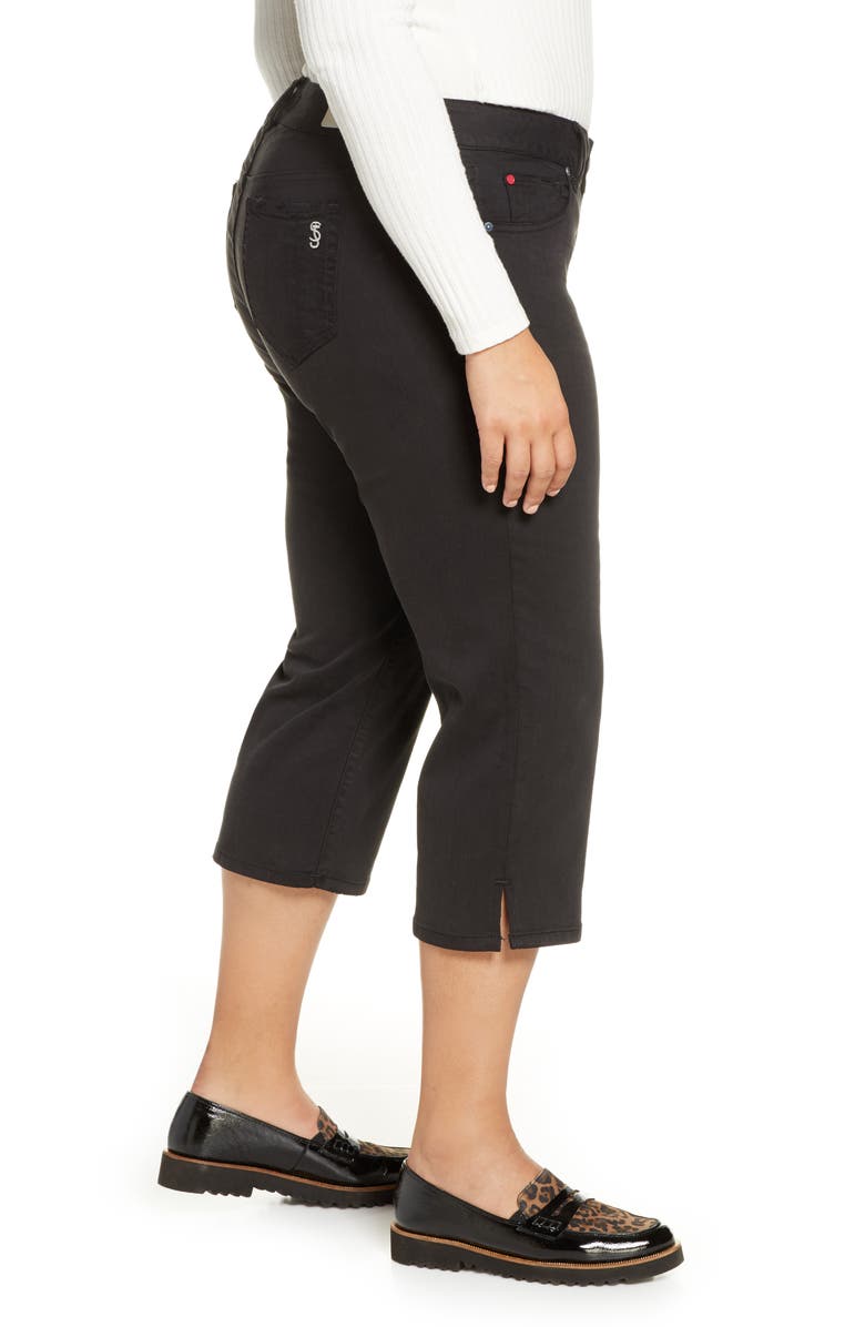 SLINK Jeans Slit Hem Crop Straight Leg Jeans, Alternate, color, 