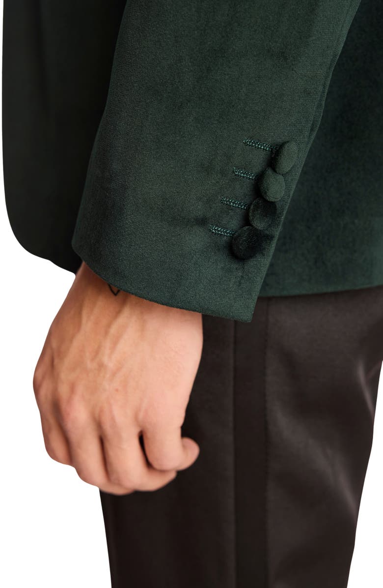 PAISLEY & GRAY Kyle Slim Fit Velvet Dinner Jacket, Alternate, color, Dark Green Velvet