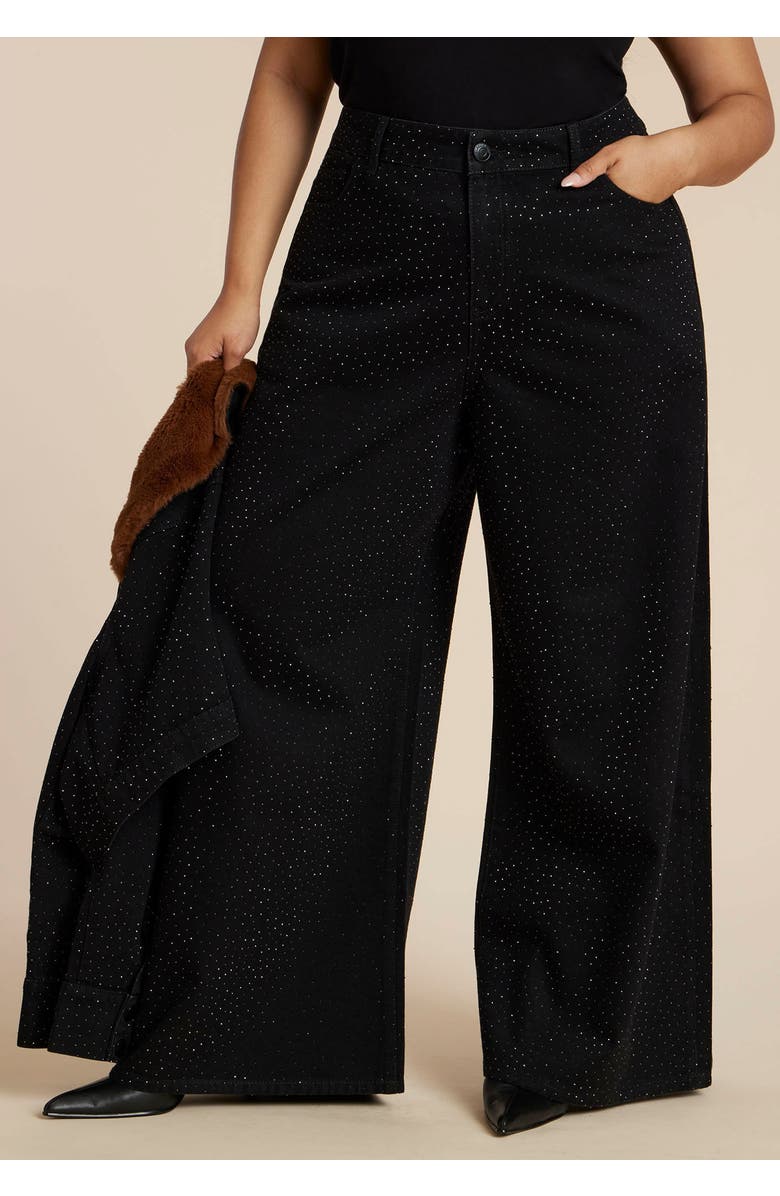 ELOQUII Embellished Rhinestone Jeans, Alternate, color,