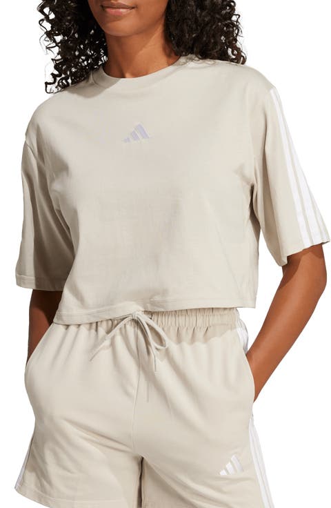 3-Stripes Cropped Cotton T-Shirt