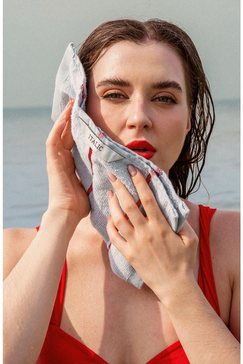 Deia 2-Piece Washcloth Set, Alternate, color, Sky & Tomato