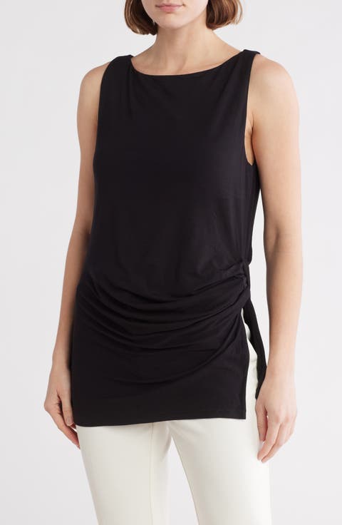 Side Ruched Sleeveless Top