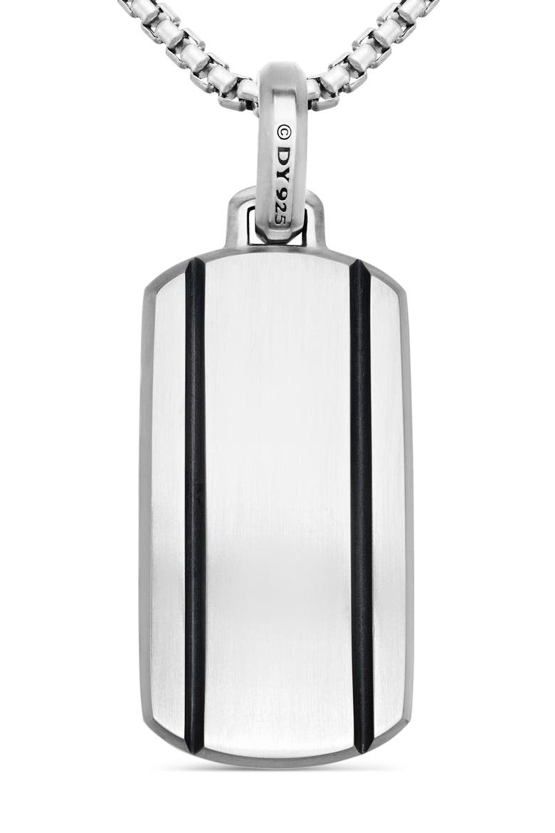 Beveled Tag in Sterling Silver, 35mm, Alternate, color, SILVER