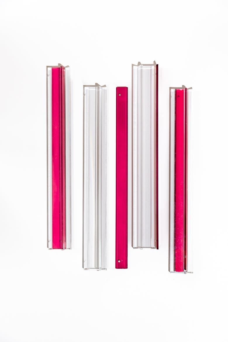 Mahjong Lucite Rack & Pusher Set, Alternate, color, Clear + Magenta