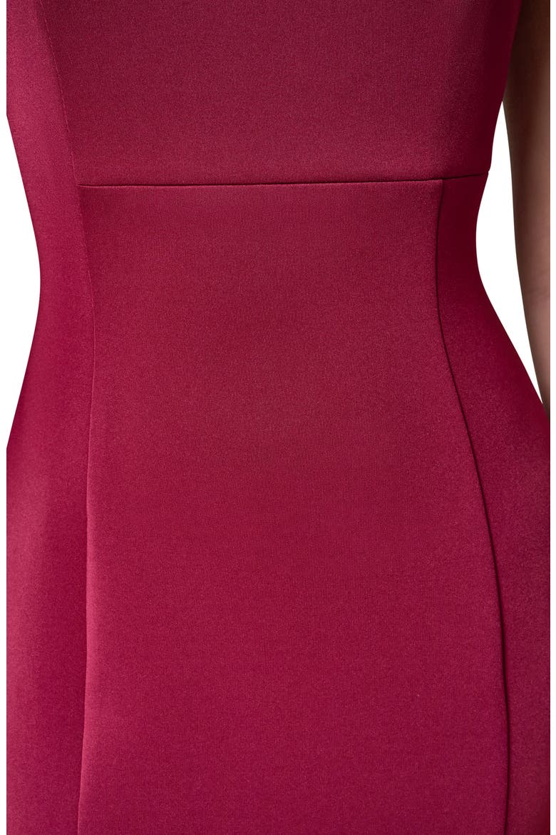 Asymmetrical Neckline Sheath Dress, Alternate, color, SANGRIA