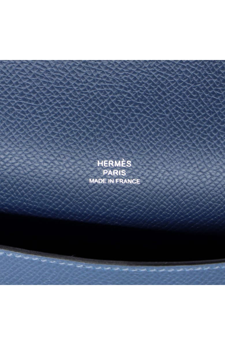 Pre-Owned Hermes Hermesnap Wallet Bag Epsom, Alternate, color, Bleu Tie