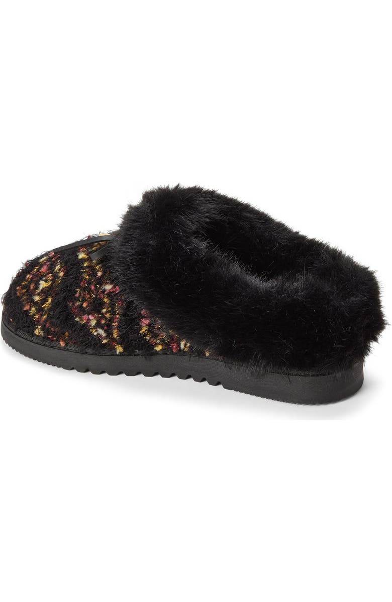Dearfoams Daphne Knit Clog Slippers, Alternate, color, Black